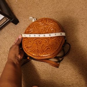 Brown Patricia Nash leather crossbody